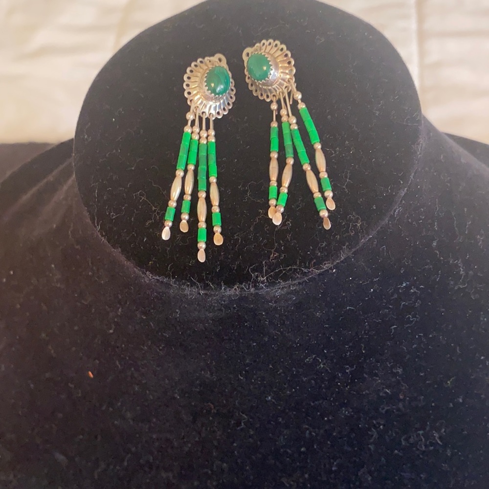 Sterling silver clip earrings Marked 925